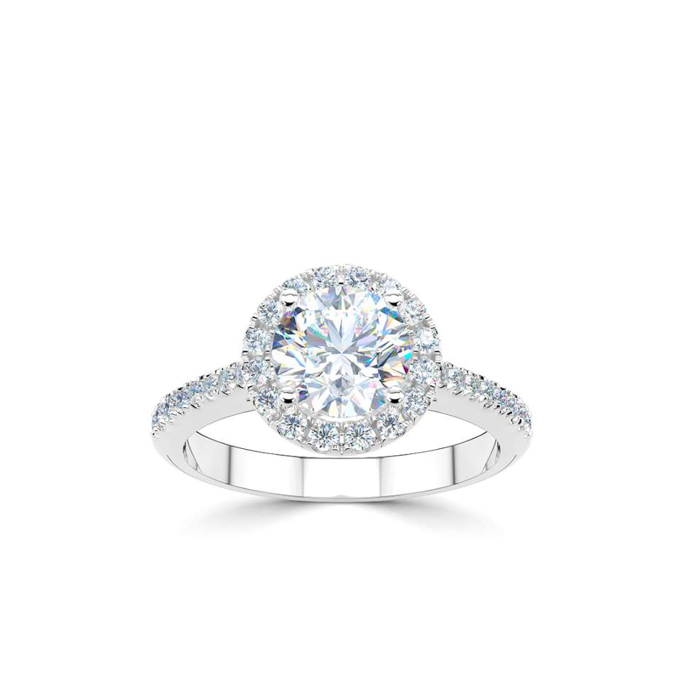 Luminara Round Brilliant Diamond Engagement Ring