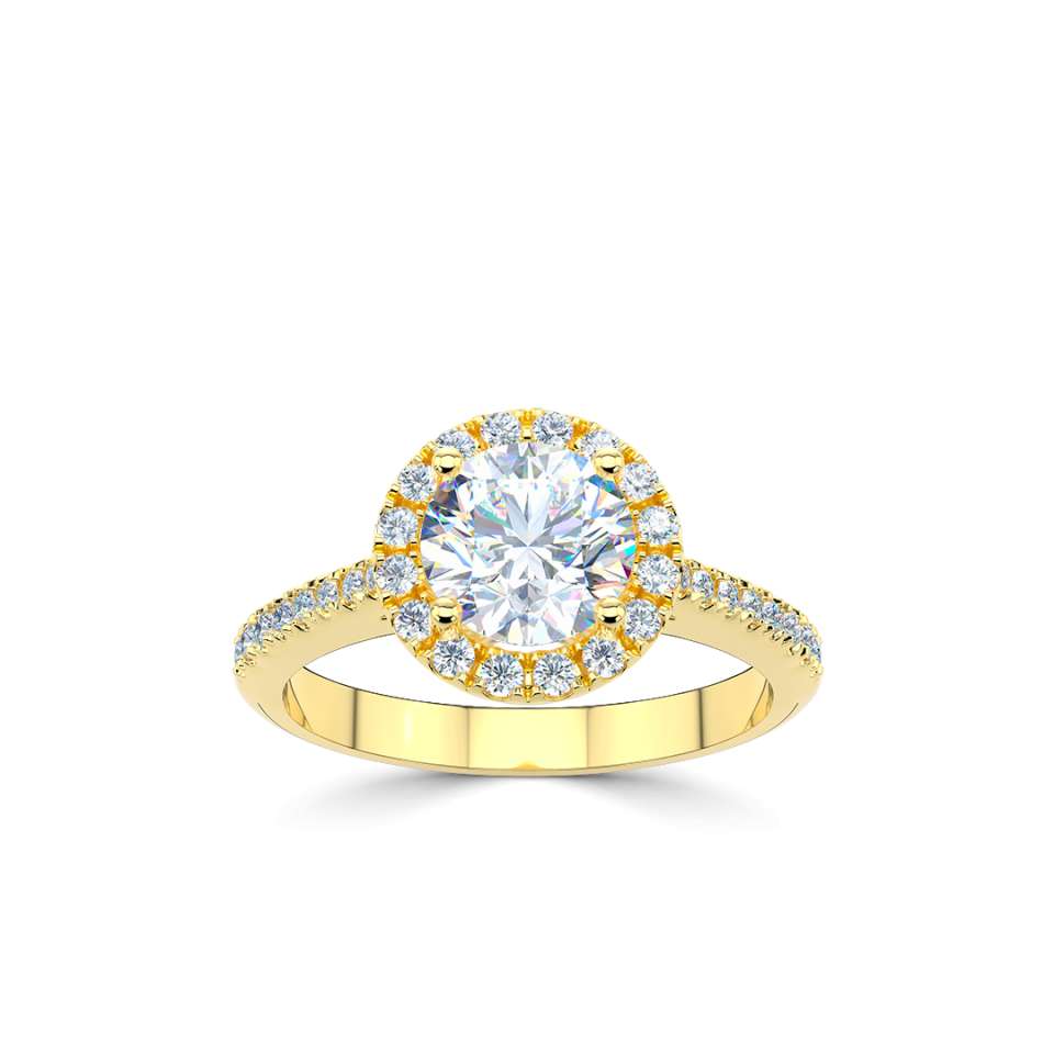 Luminara Round Brilliant Diamond Engagement Ring