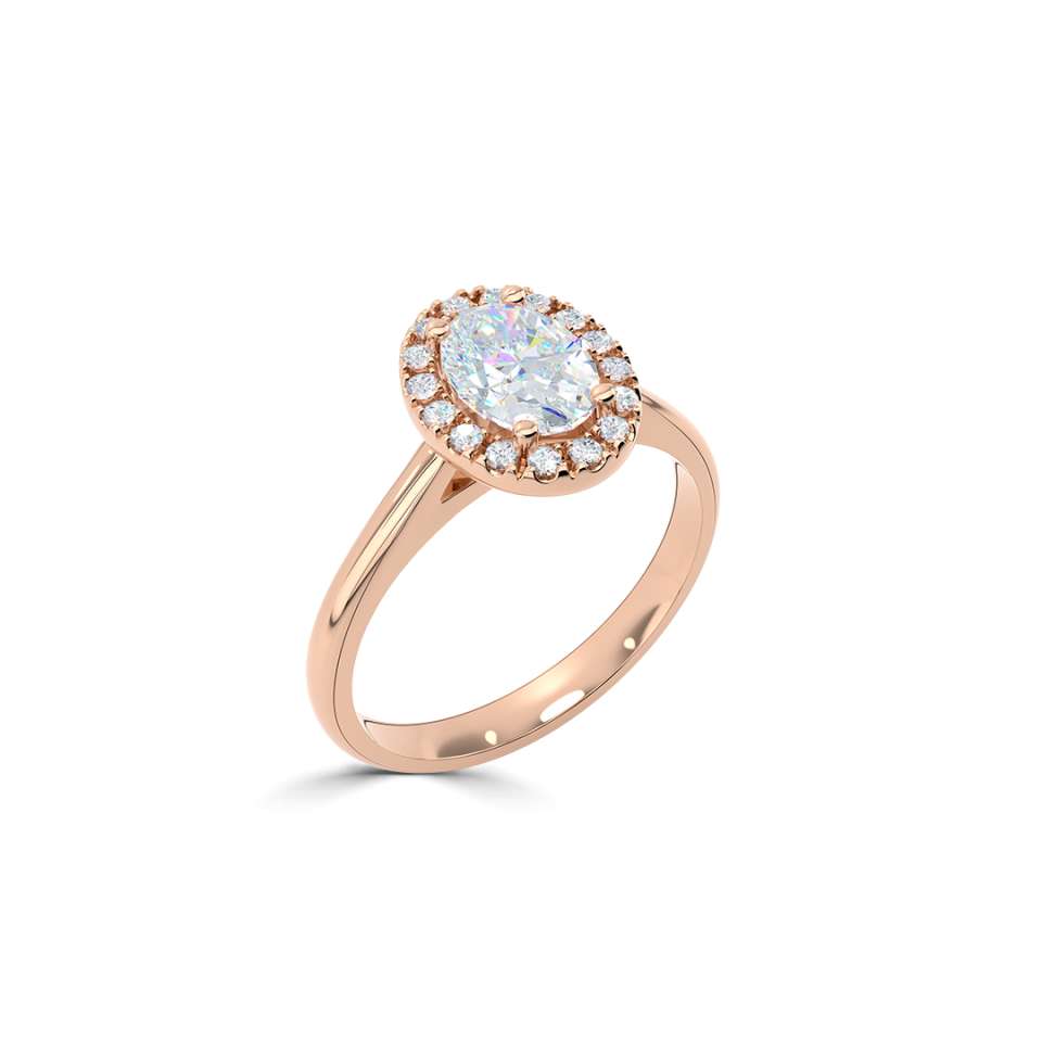 Luminara Oval Diamond Engagement Ring