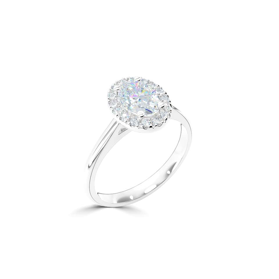 Luminara Oval Diamond Engagement Ring