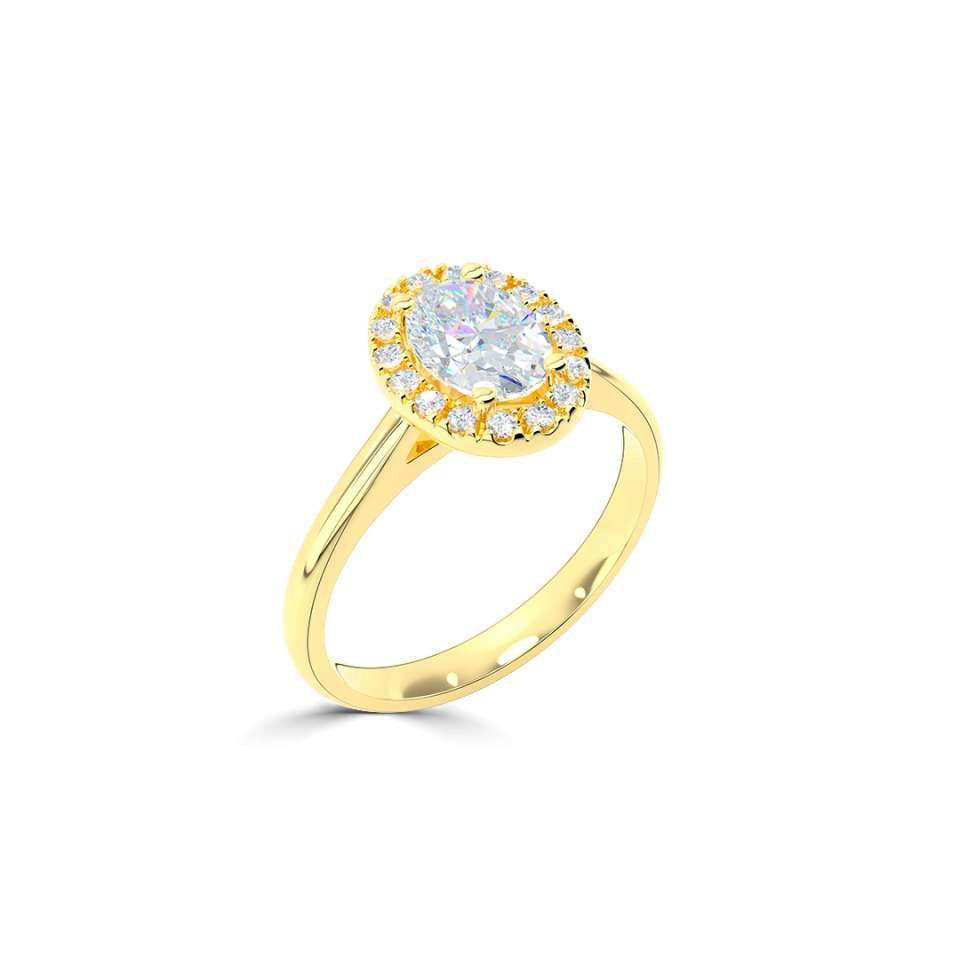 Luminara Oval Diamond Engagement Ring