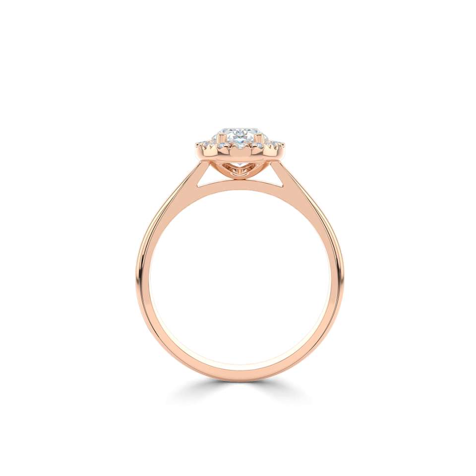 Luminara Oval Diamond Engagement Ring