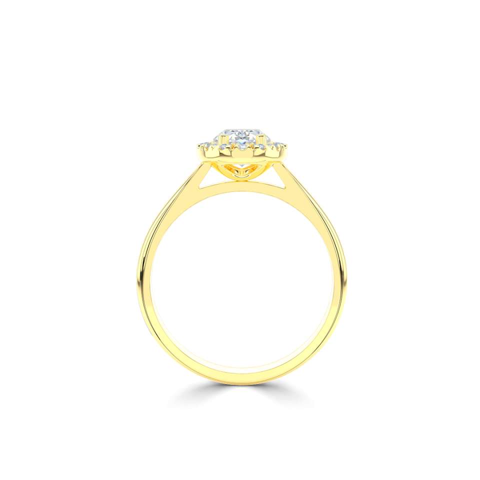 Luminara Oval Diamond Engagement Ring