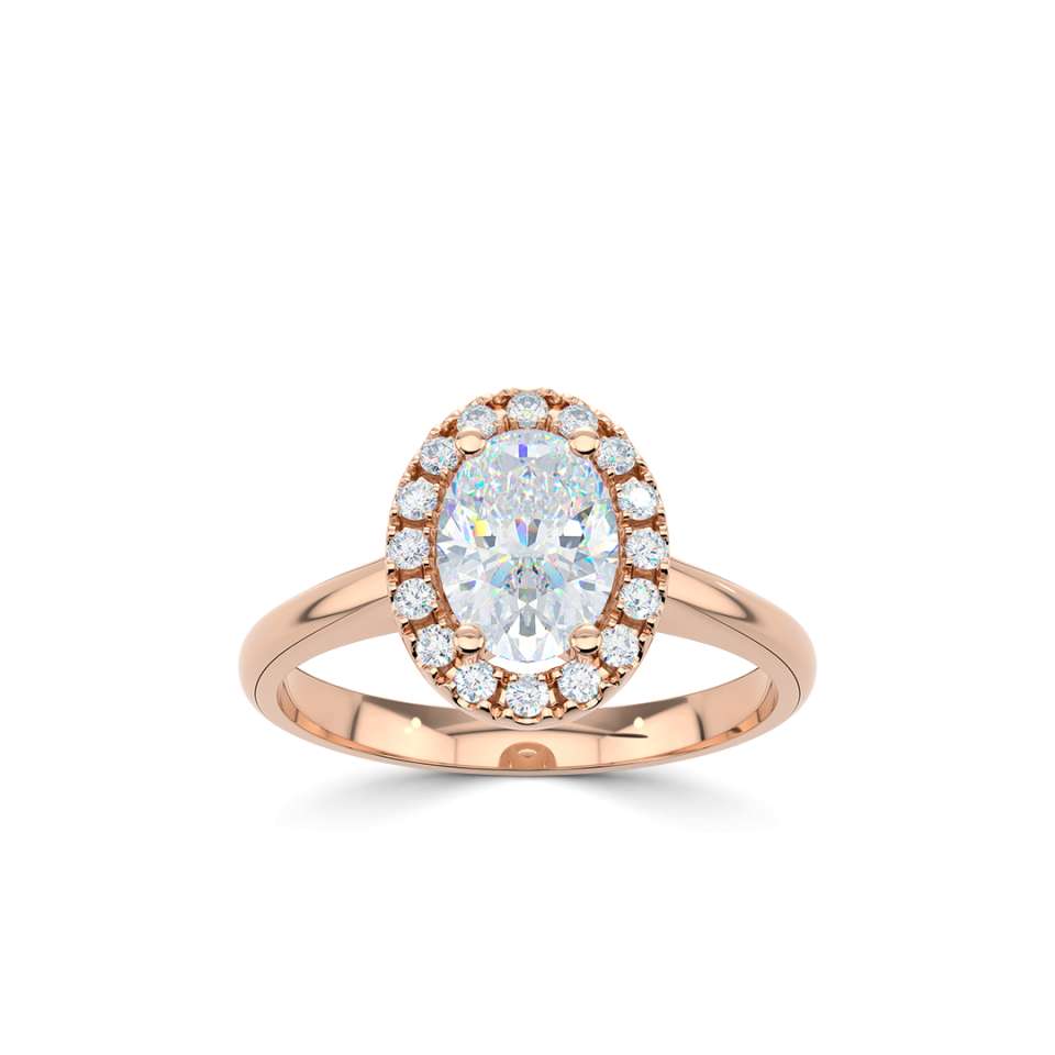 Luminara Oval Diamond Engagement Ring