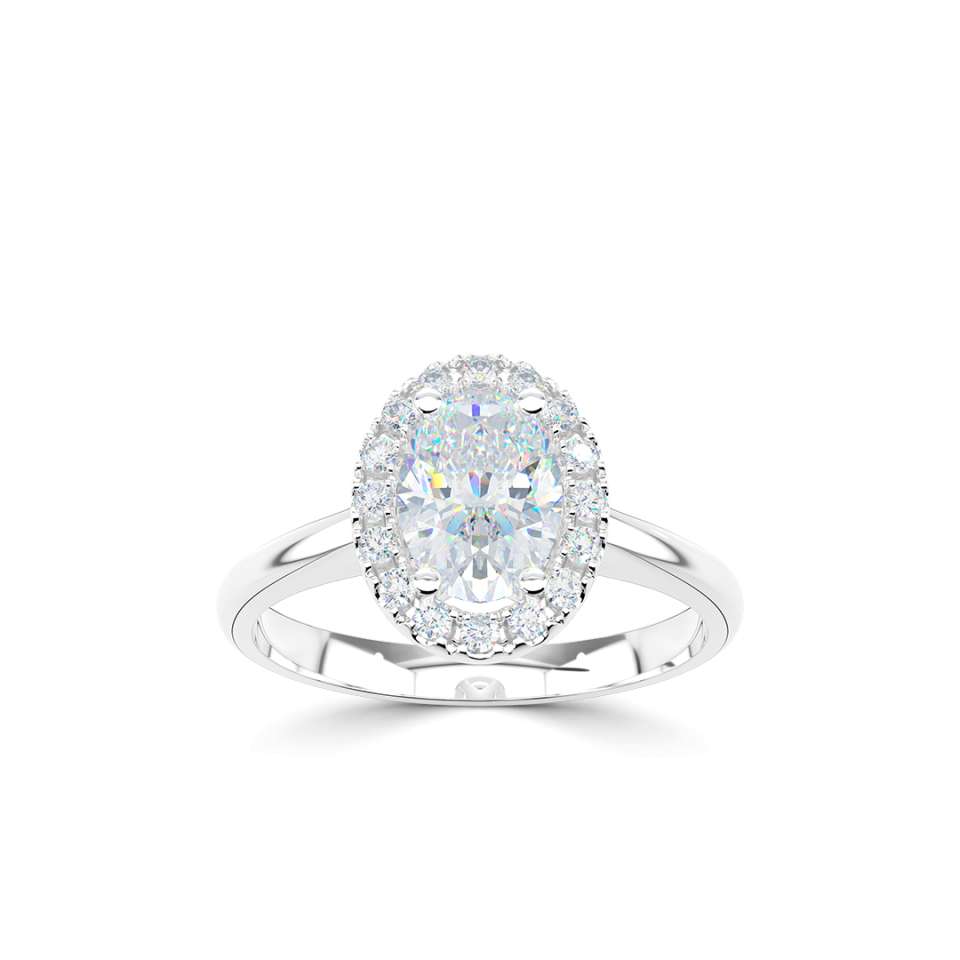 Luminara Oval Diamond Engagement Ring