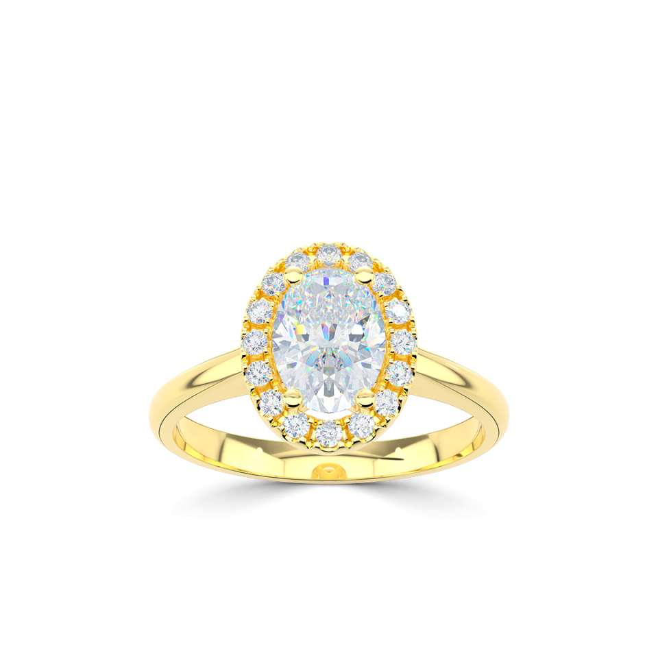 Luminara Oval Diamond Engagement Ring