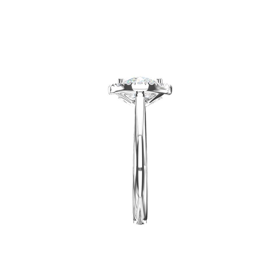 Luminara Oval Diamond Engagement Ring