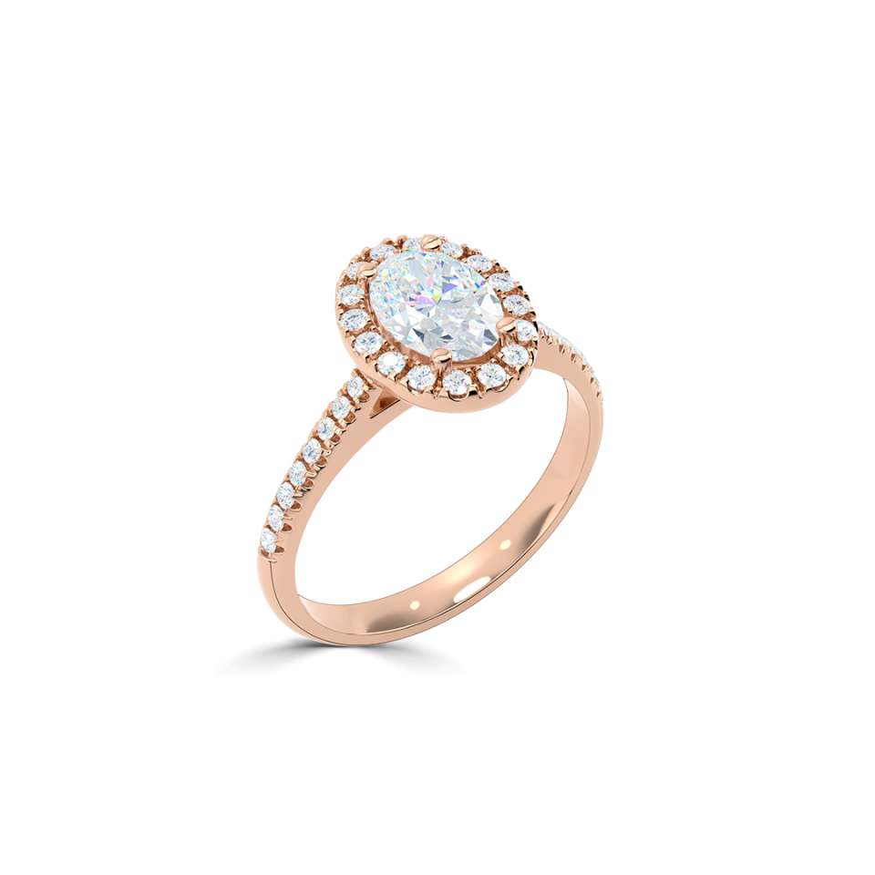 Luminara Oval Diamond Engagement Ring