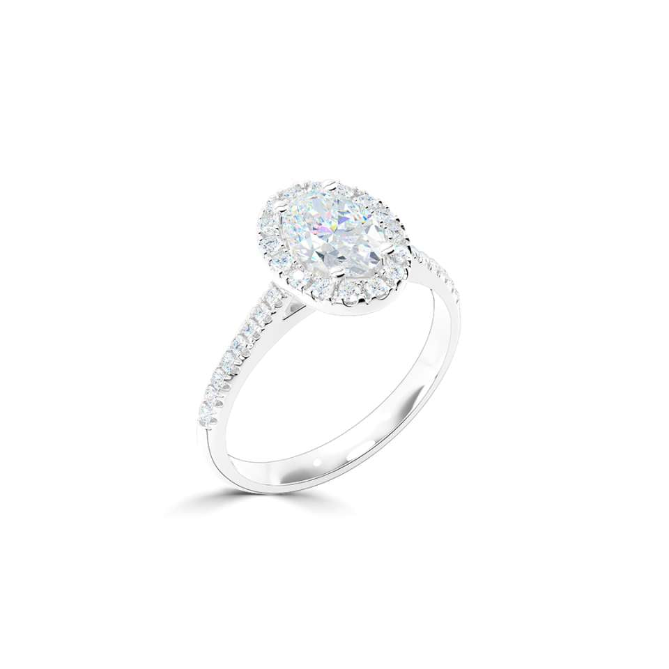 Luminara Oval Diamond Engagement Ring