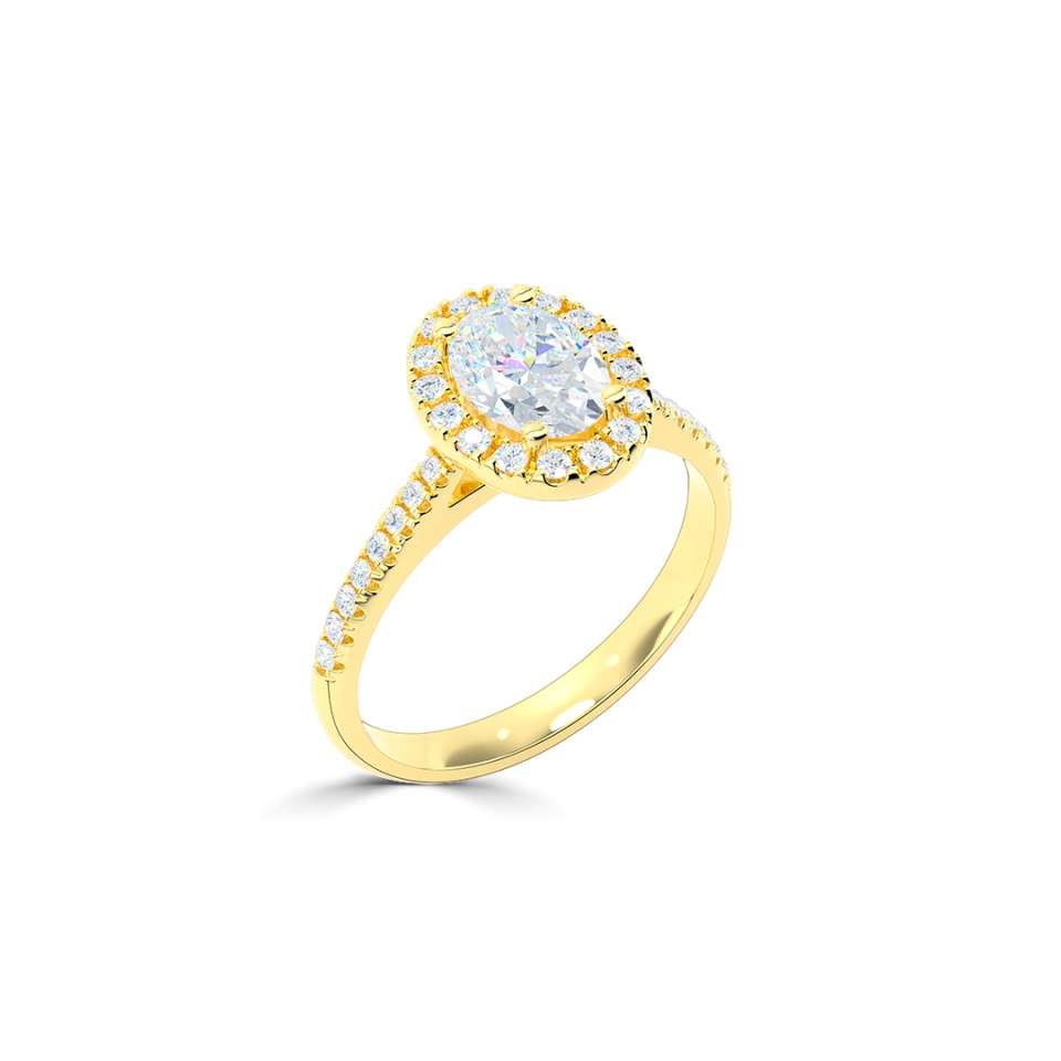 Luminara Oval Diamond Engagement Ring
