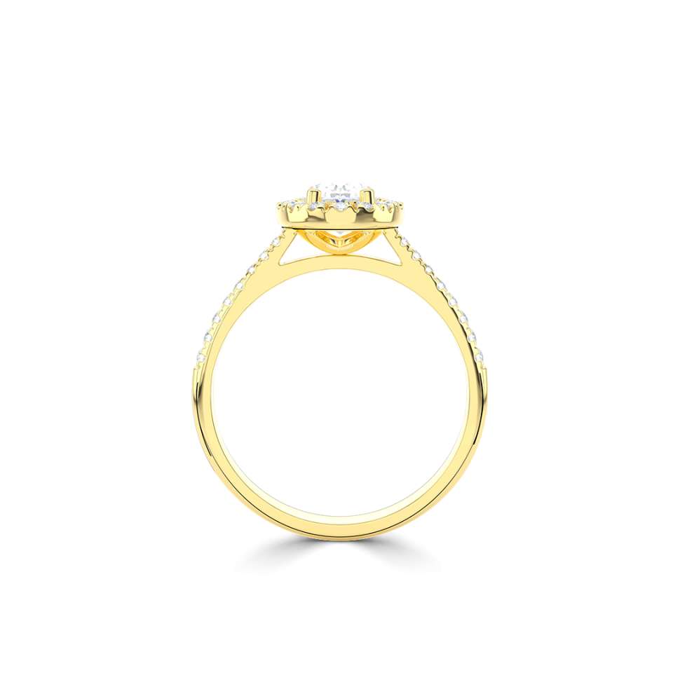 Luminara Oval Diamond Engagement Ring