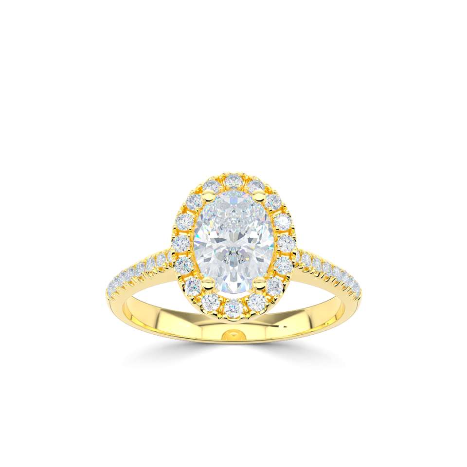 Luminara Oval Diamond Engagement Ring
