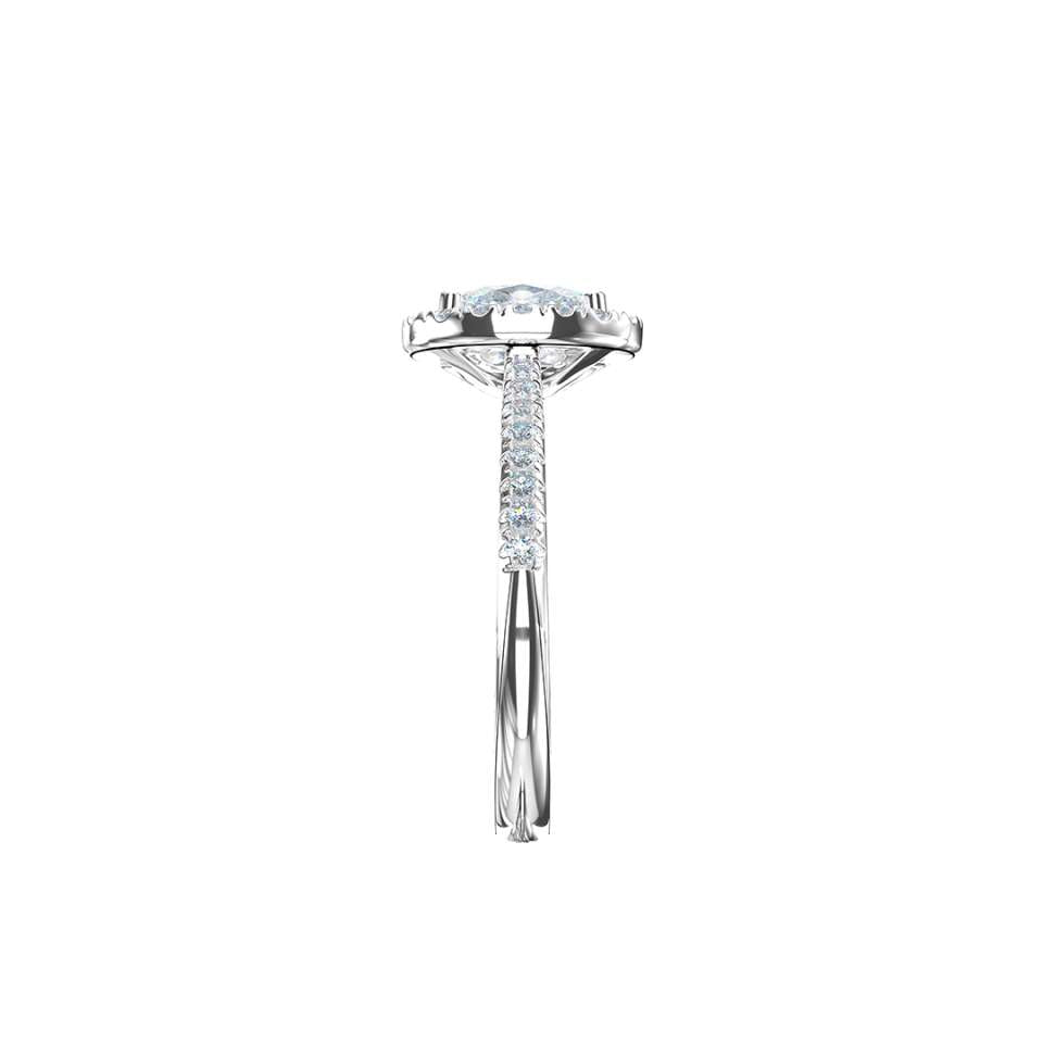 Luminara Oval Diamond Engagement Ring