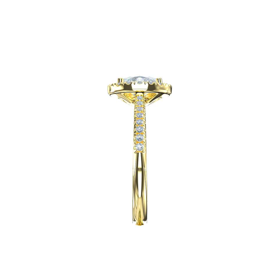 Luminara Oval Diamond Engagement Ring
