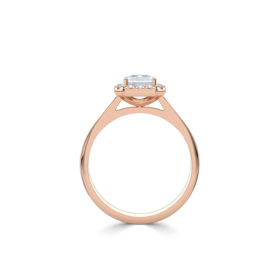 Luminara Emerald Cut Diamond Engagement Ring