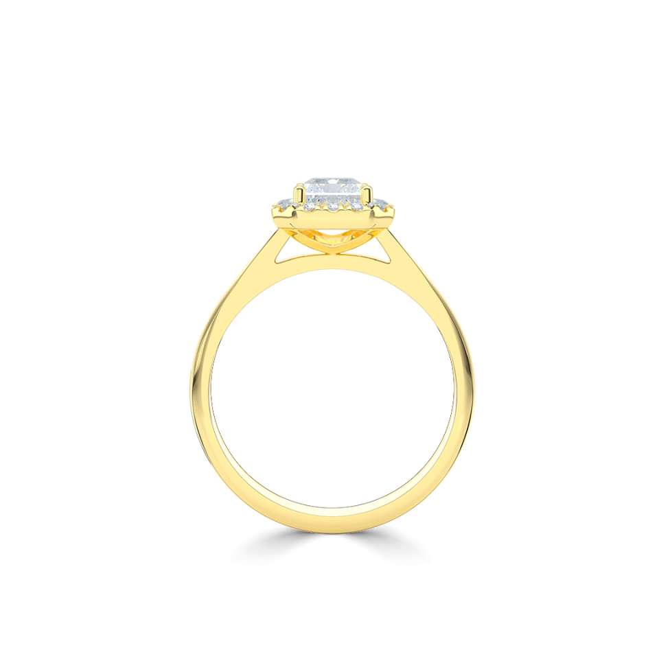 Luminara Emerald Cut Diamond Engagement Ring