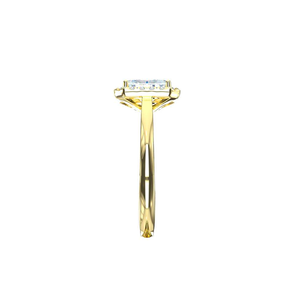 Luminara Emerald Cut Diamond Engagement Ring