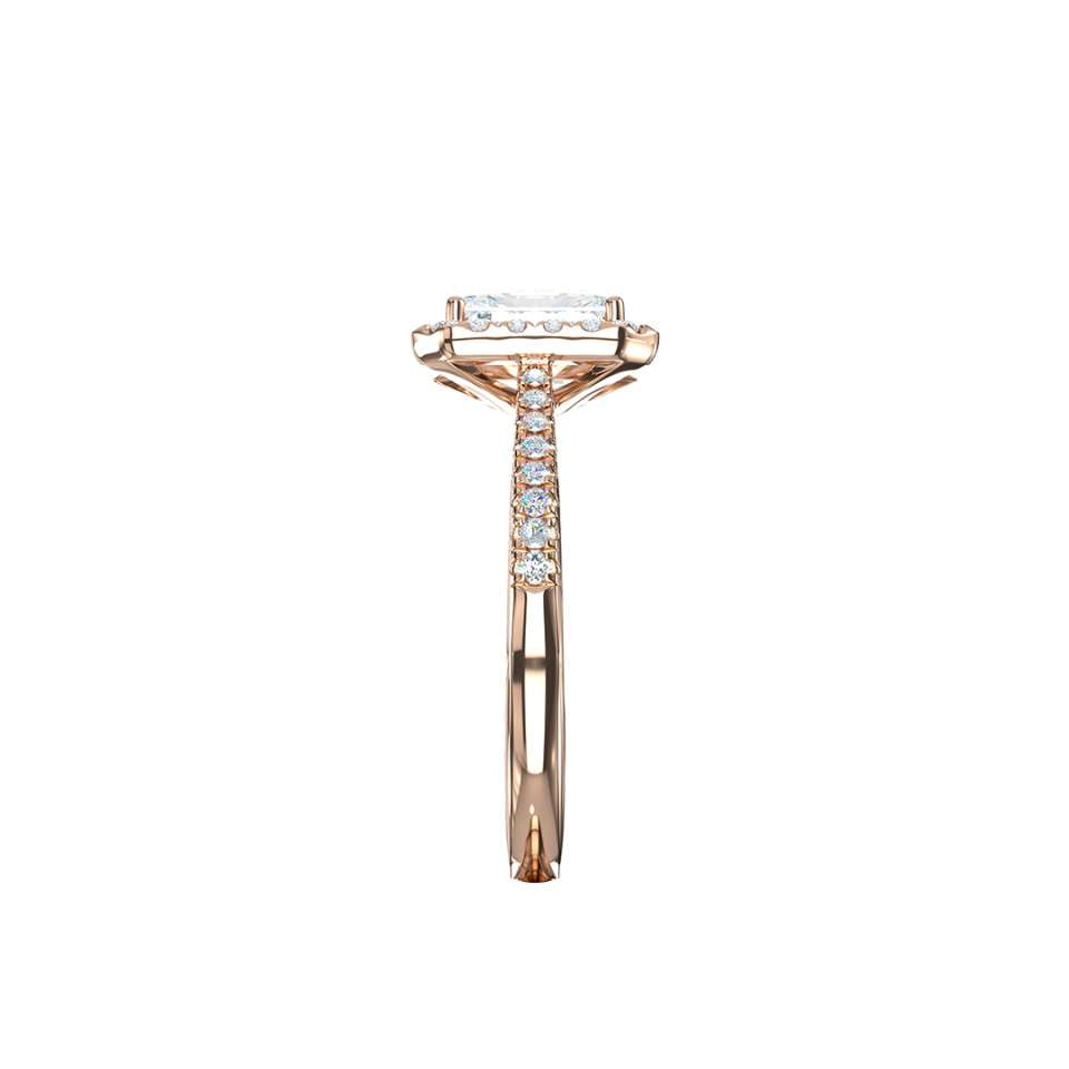 Luminara Emerald Cut Diamond Engagement Ring