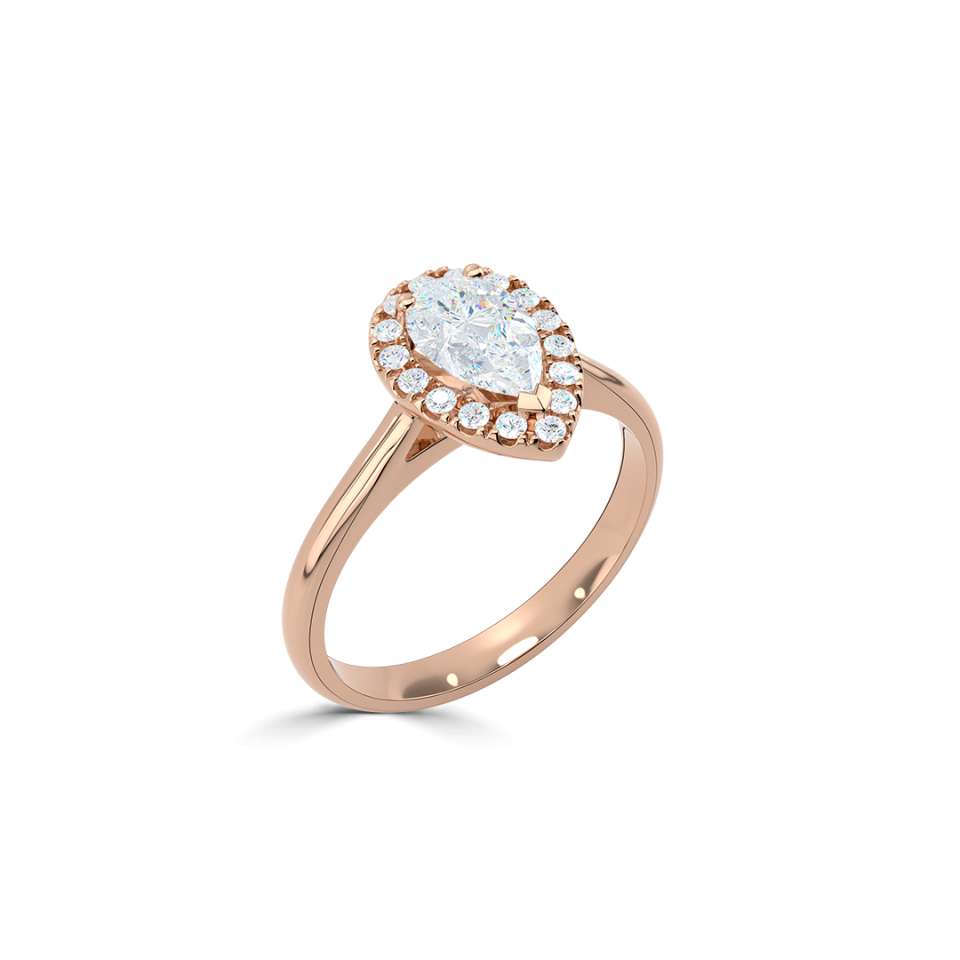 Luminara Pear Shape Diamond Engagement Ring