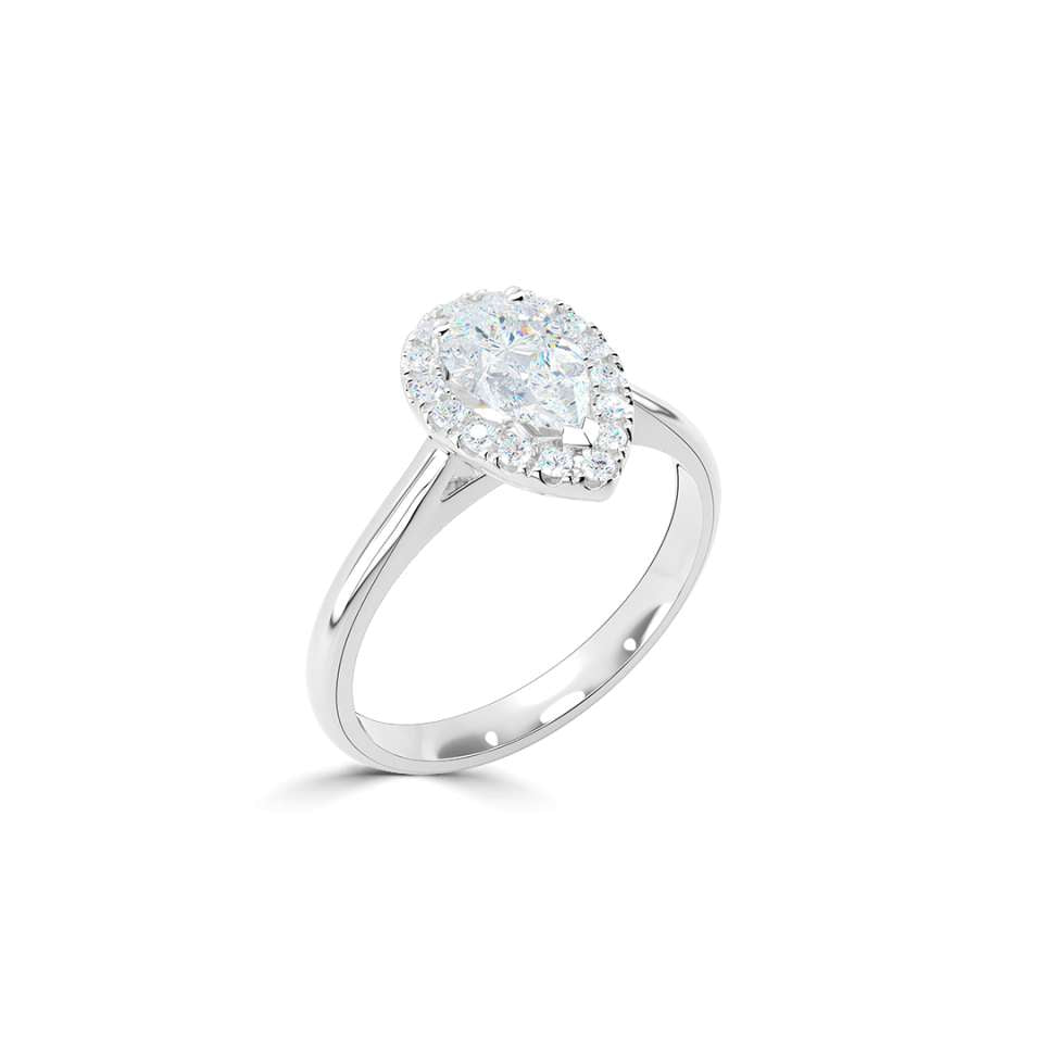 Luminara Pear Shape Diamond Engagement Ring
