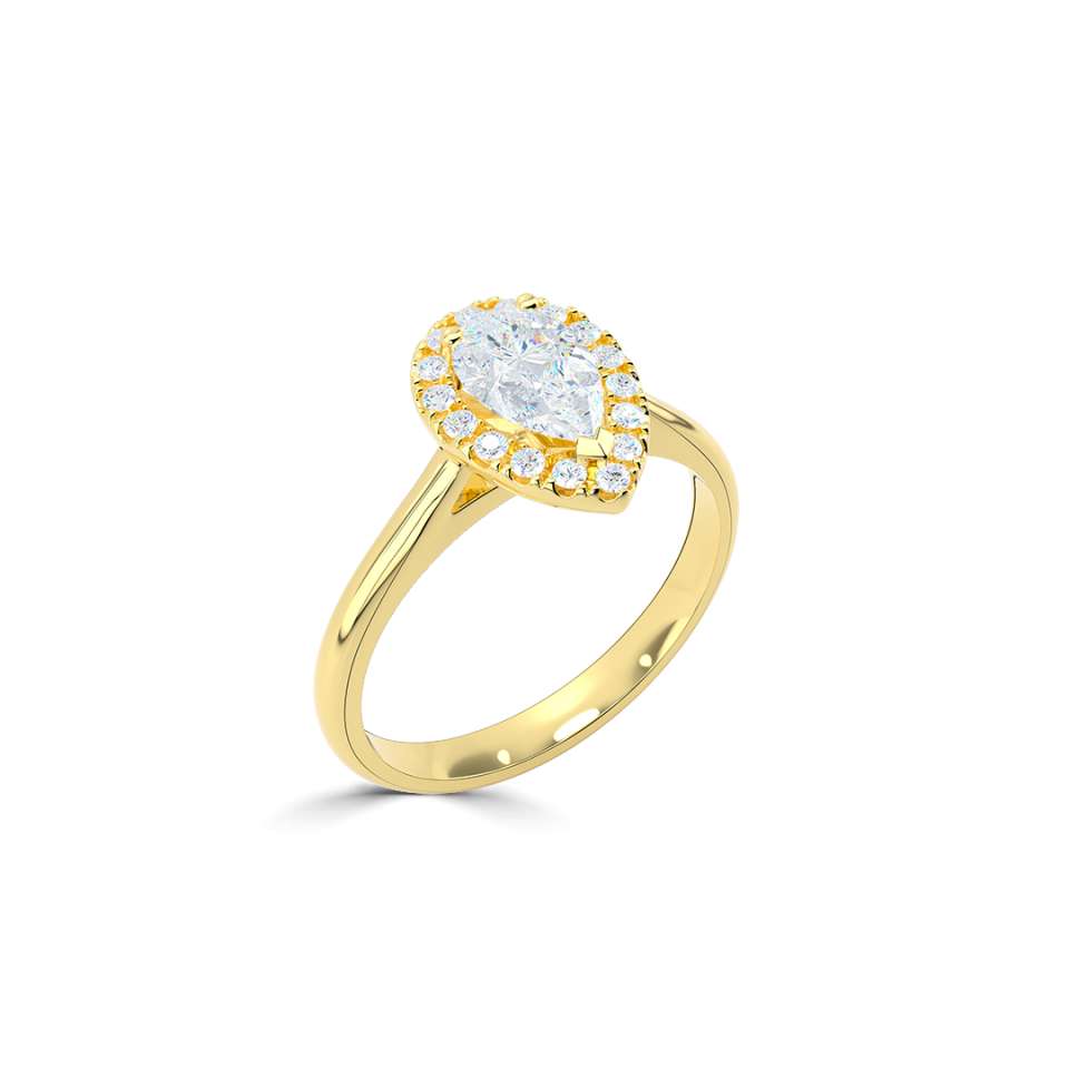 Luminara Pear Shape Diamond Engagement Ring