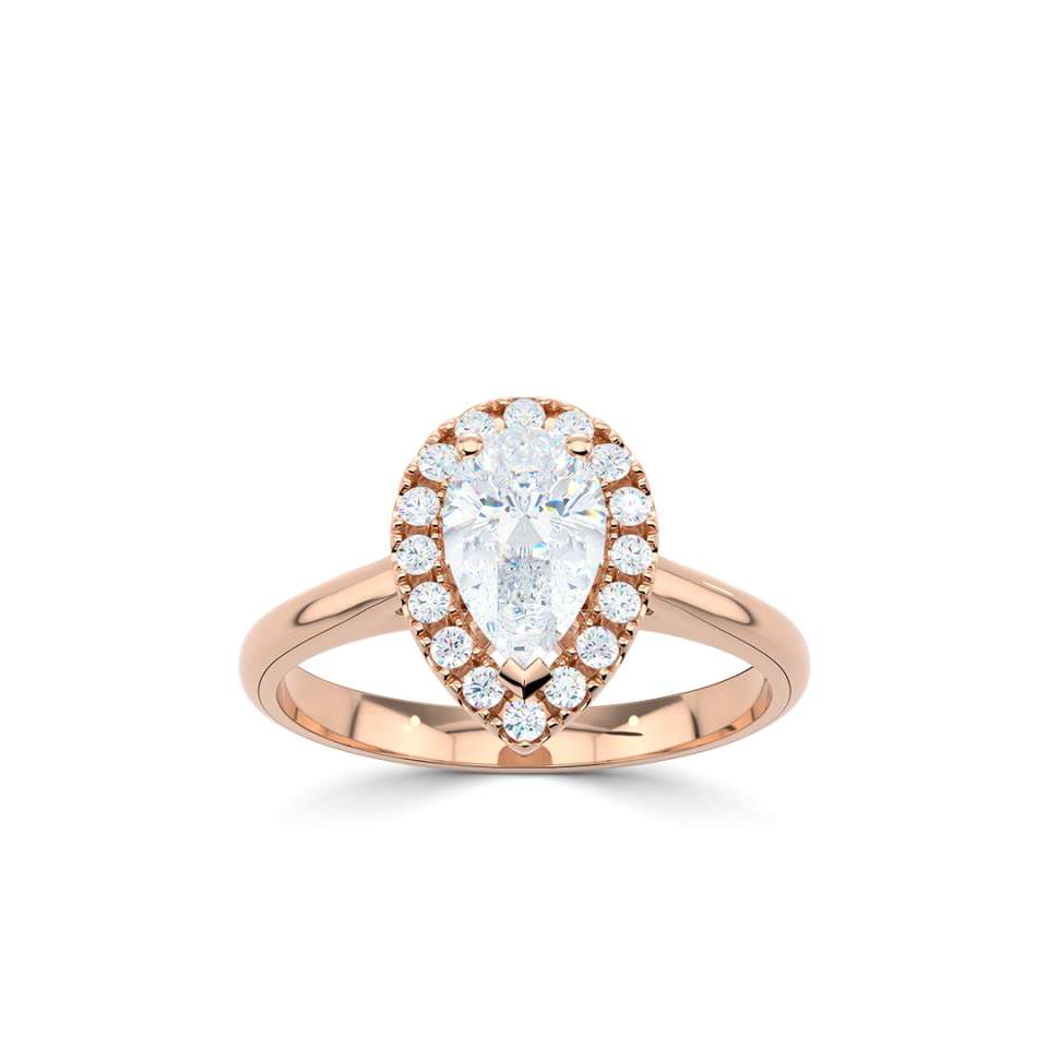 Luminara Pear Shape Diamond Engagement Ring