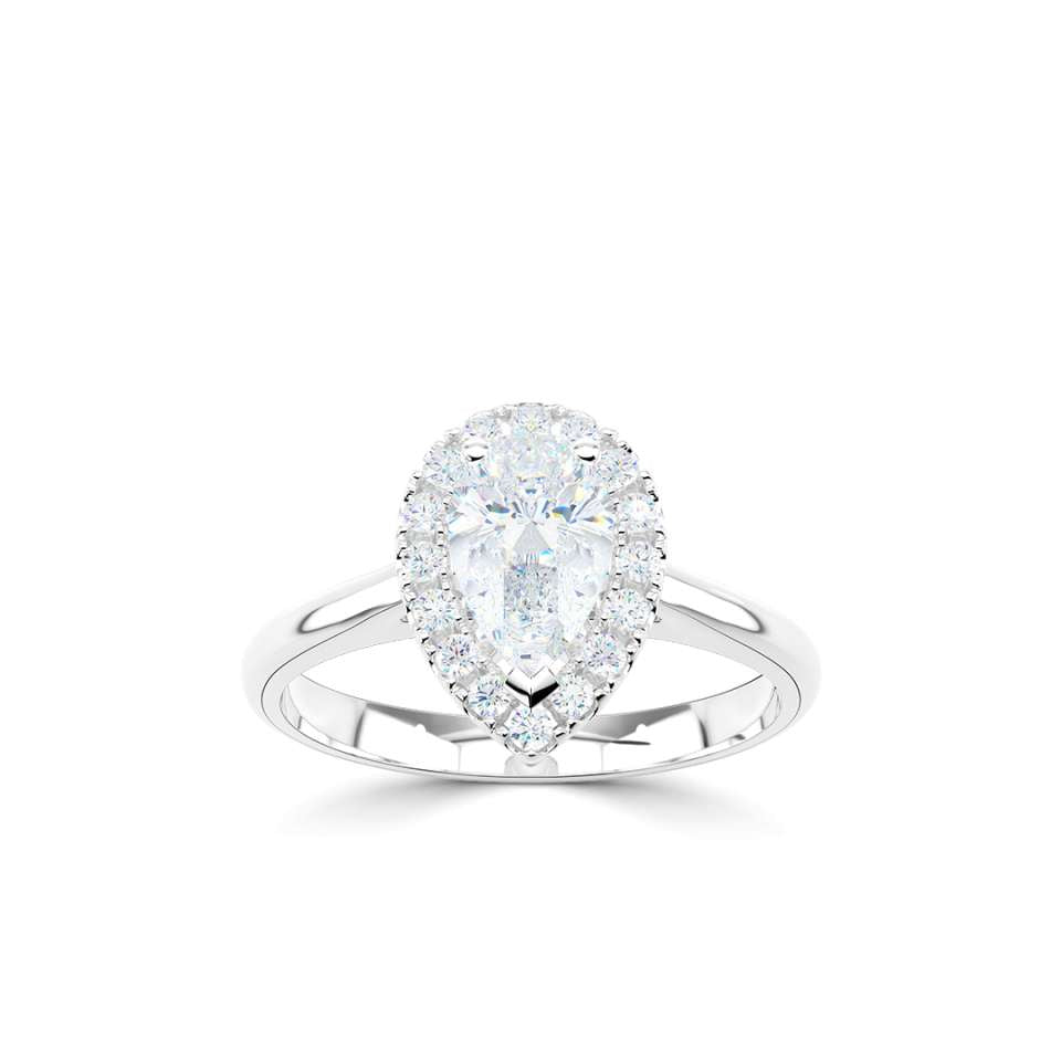 Luminara Pear Shape Diamond Engagement Ring