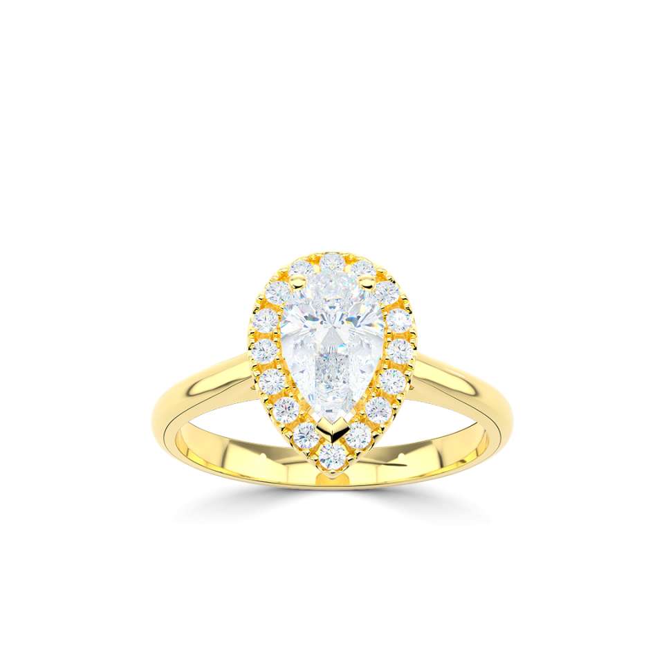 Luminara Pear Shape Diamond Engagement Ring