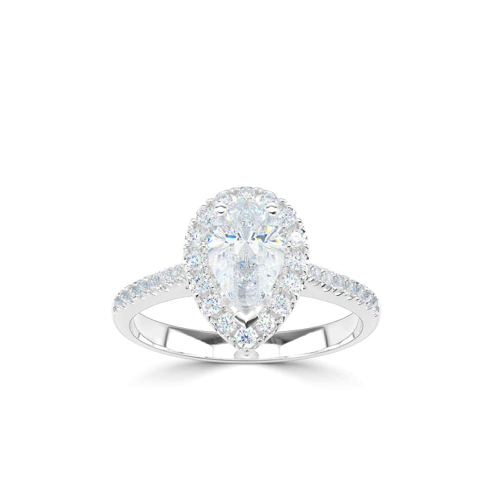 Luminara Pear Shape Diamond Engagement Ring