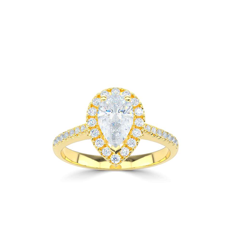 Luminara Pear Shape Diamond Engagement Ring
